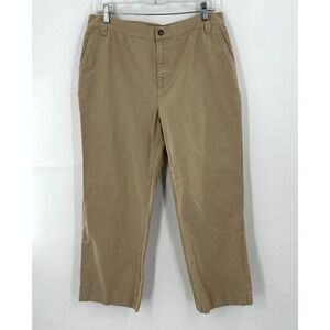 Lauren Ralph Lauren‎ Pants Womens 12 Khaki Tan 100% Cotton Casual Trousers